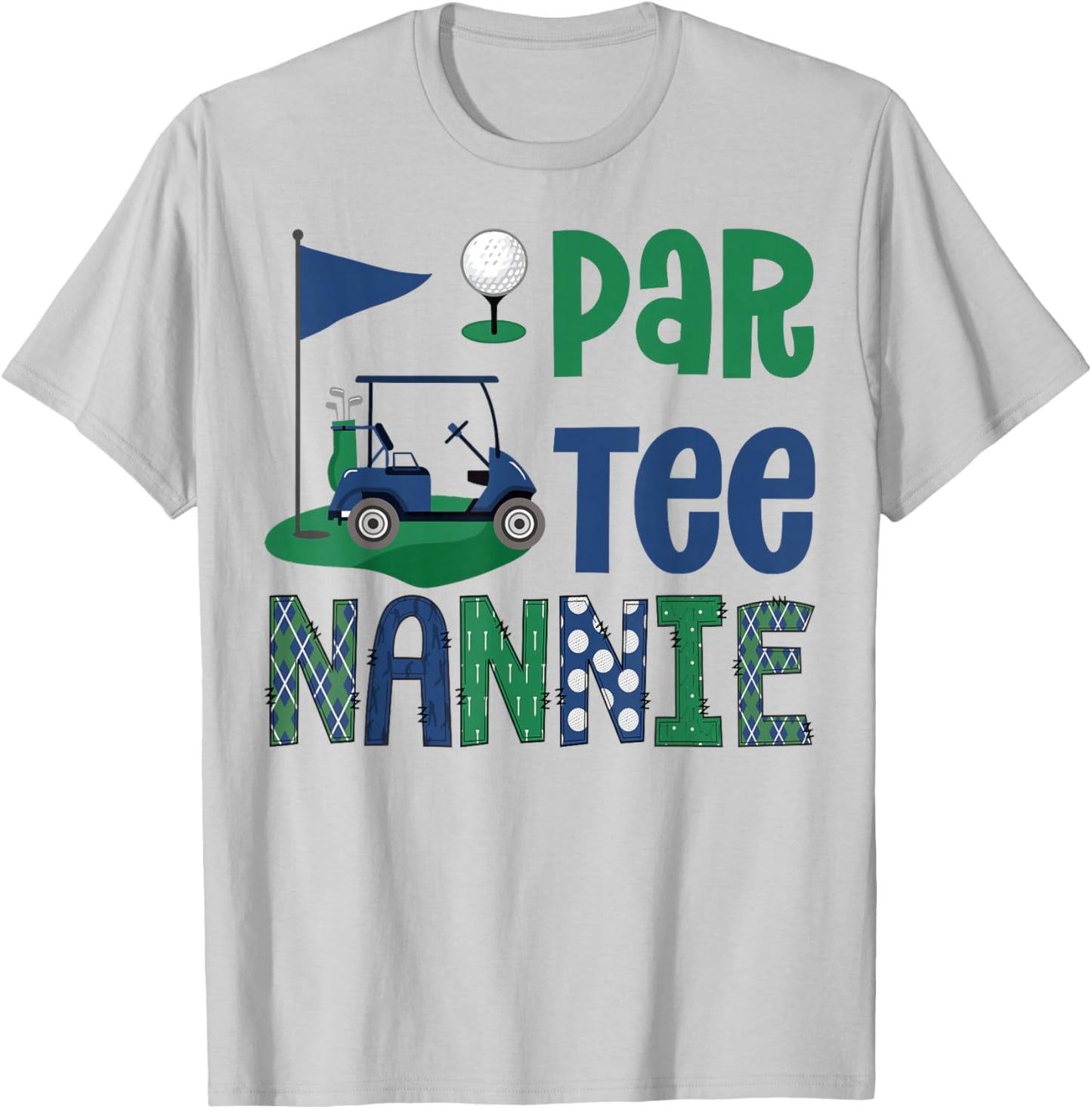 Par- Nannie Golf Lover Birthday Party Family Matching T-Shirt - T-Shirt | Ash