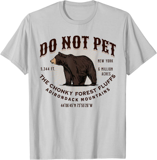 Adirondack Mountains New York Black Bear Funny Souvenir T-Shirt - T-Shirt | Ash