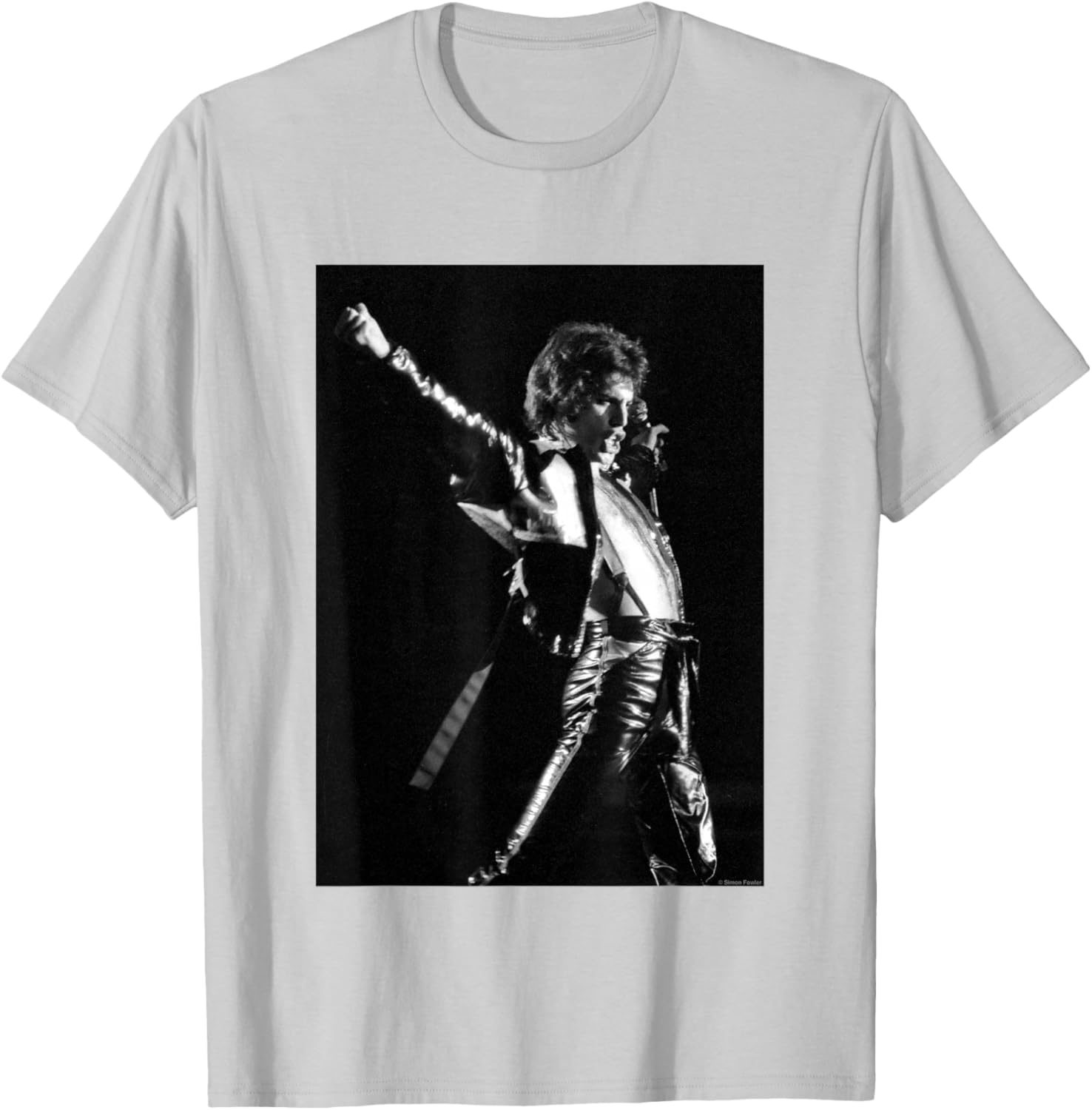 Freddie Mercury Of Queen Live Wembley 1979 By Simon Fowler T-Shirt - T-Shirt | Ash