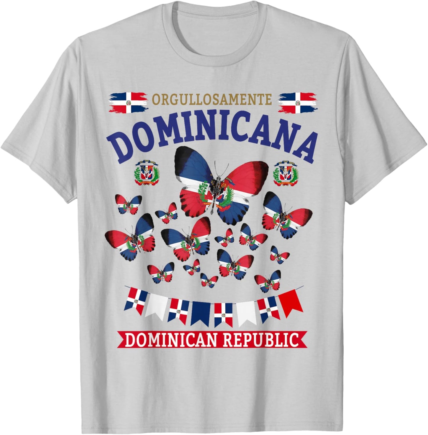 Republica Dominicana & Hispanic Dominican Flag T-Shirt - T-Shirt | Ash