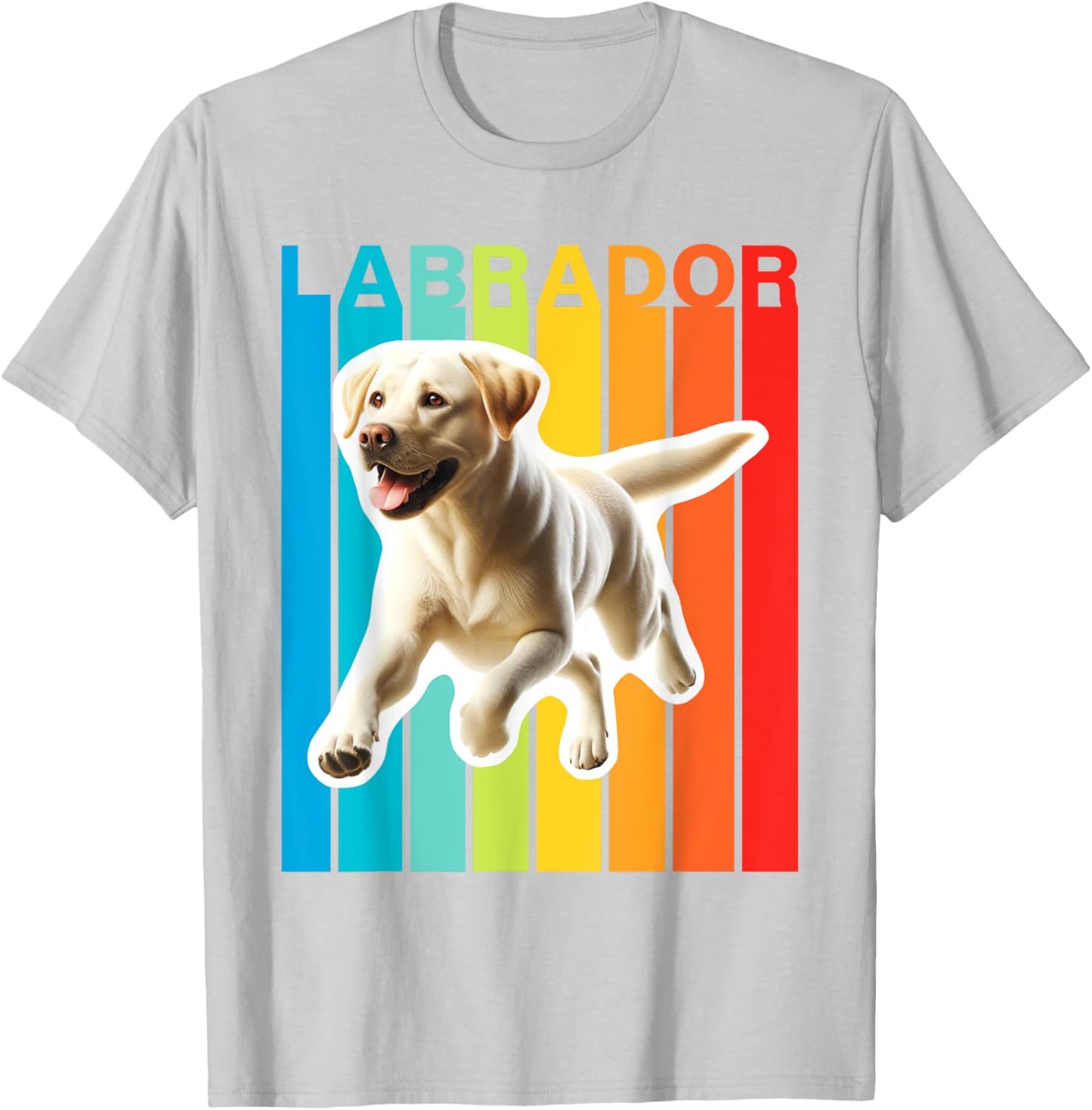 Colorful Labrador Retriever T-Shirt - T-Shirt | Ash