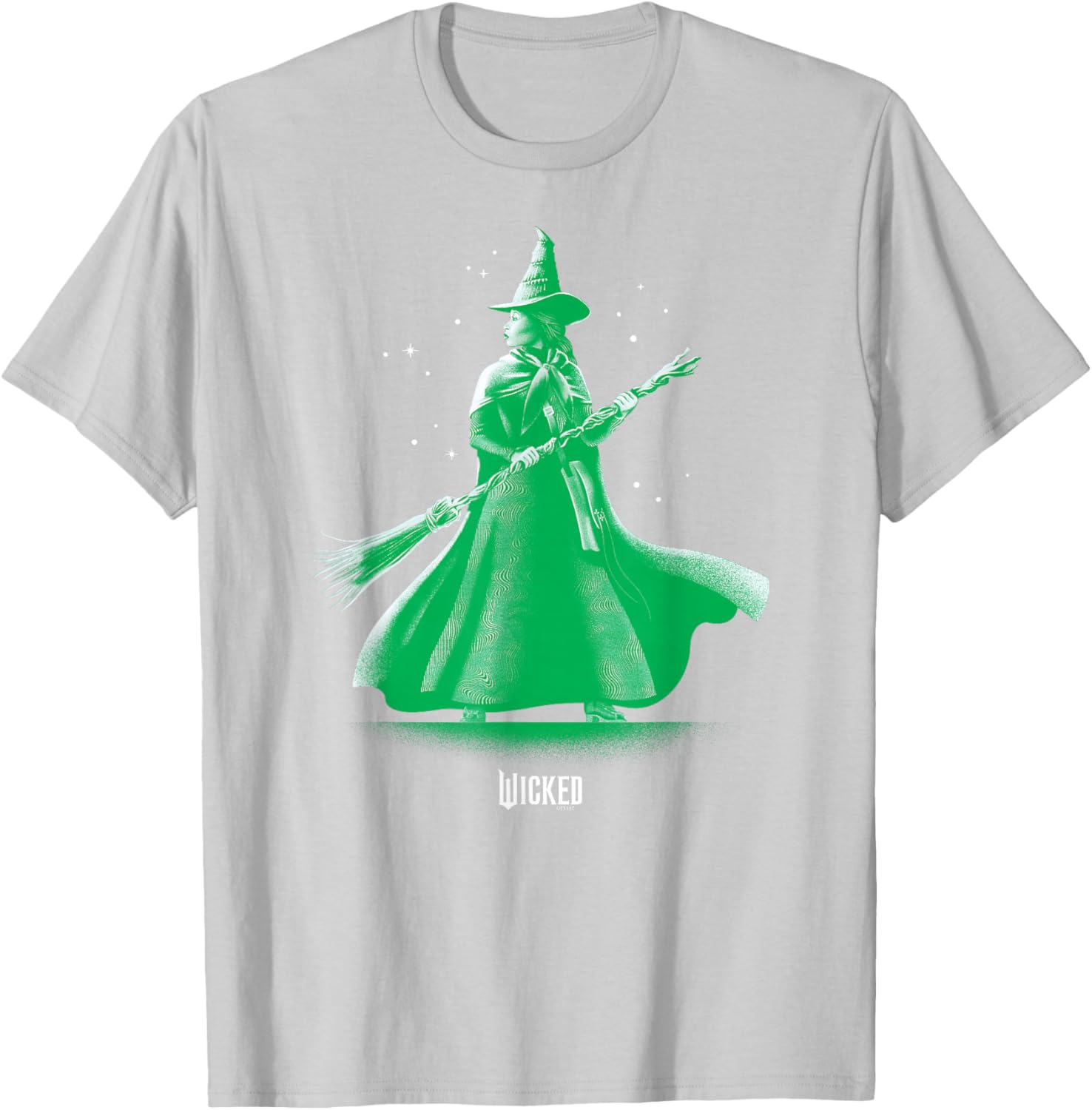 Wicked -Adults Classic Fit Green Elphaba Pose Tonal T-Shirt - T-Shirt | Ash