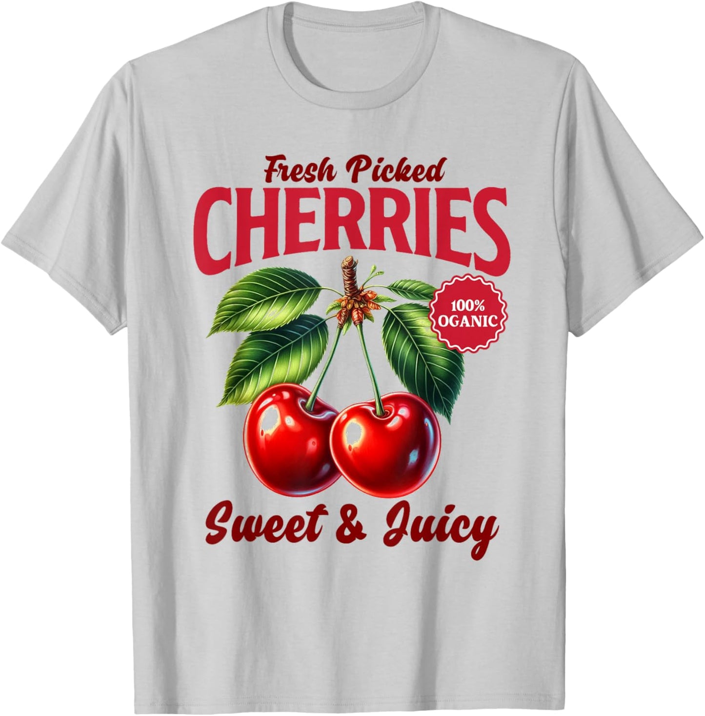 Cherry Farmer's Market Fresh Picked Cherries Cherry Lover T-Shirt - T-Shirt | Ash