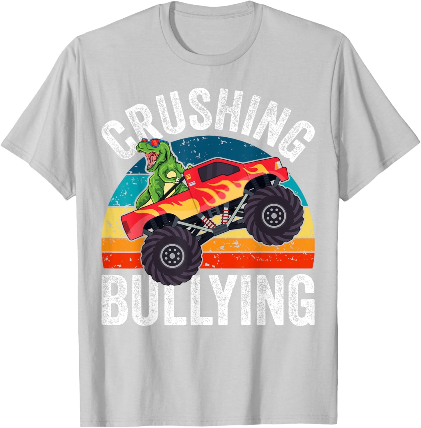 Crushing Bullying Monster Truck Kids Unity Day Orange T-Shirt - T-Shirt | Ash