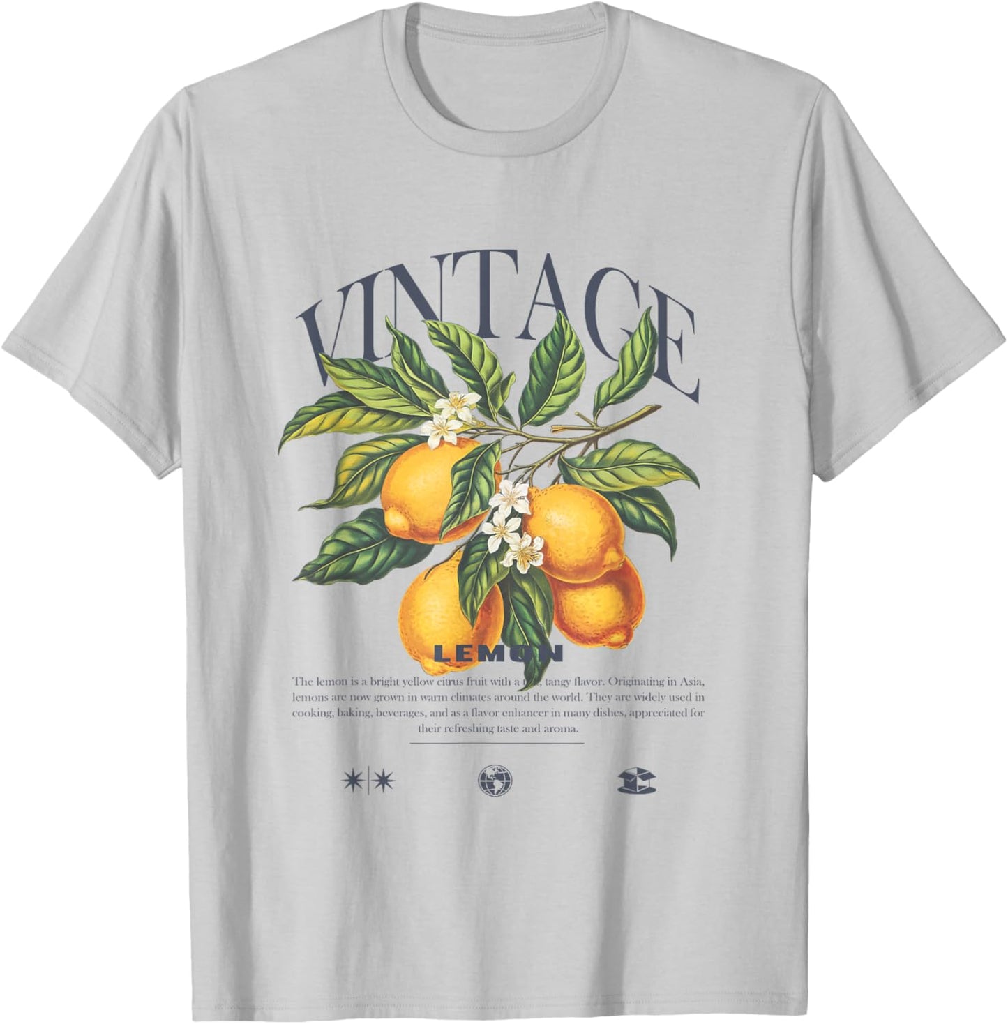 Lemon Fruit Vintage T-Shirt - T-Shirt | Ash