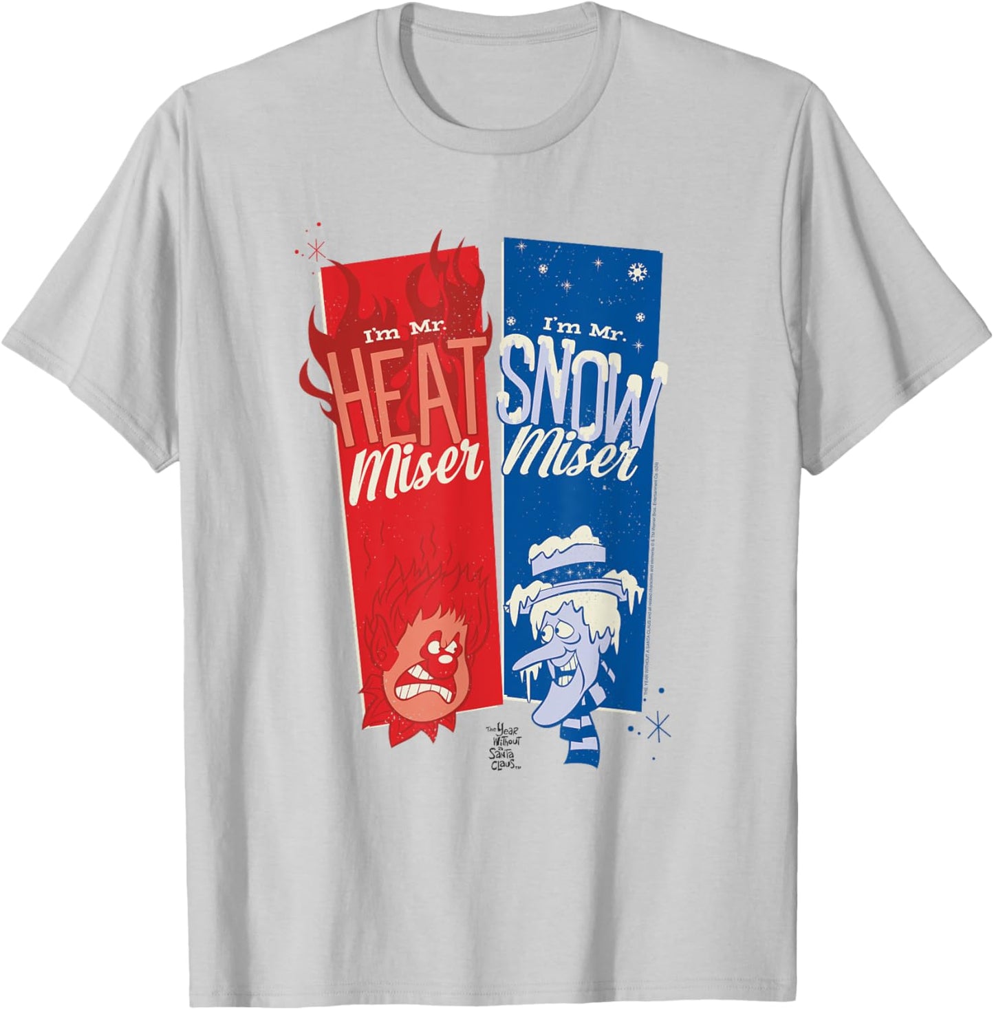 Year Without a Santa Claus Heat Snow Miser Christmas T-Shirt - T-Shirt | Ash