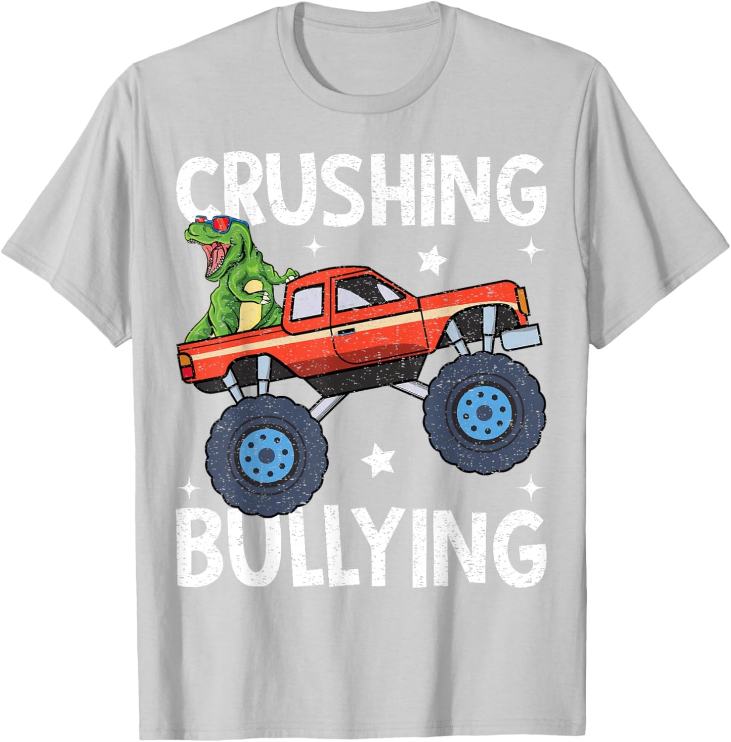 Crushing Bullying Monster Truck Kids Unity Day Orange T-Shirt - T-Shirt | Ash