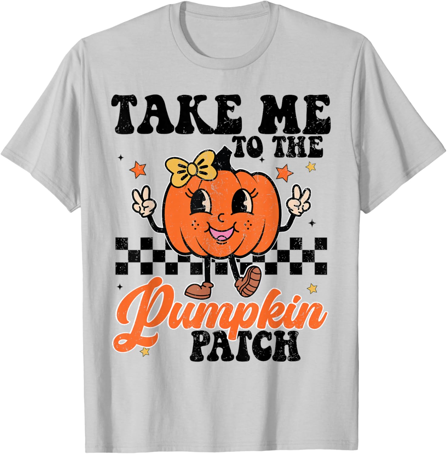 Take Me To Pumpkin Patch Girl Thanksgiving Turkey Trot Tutu T-Shirt - T-Shirt | Ash