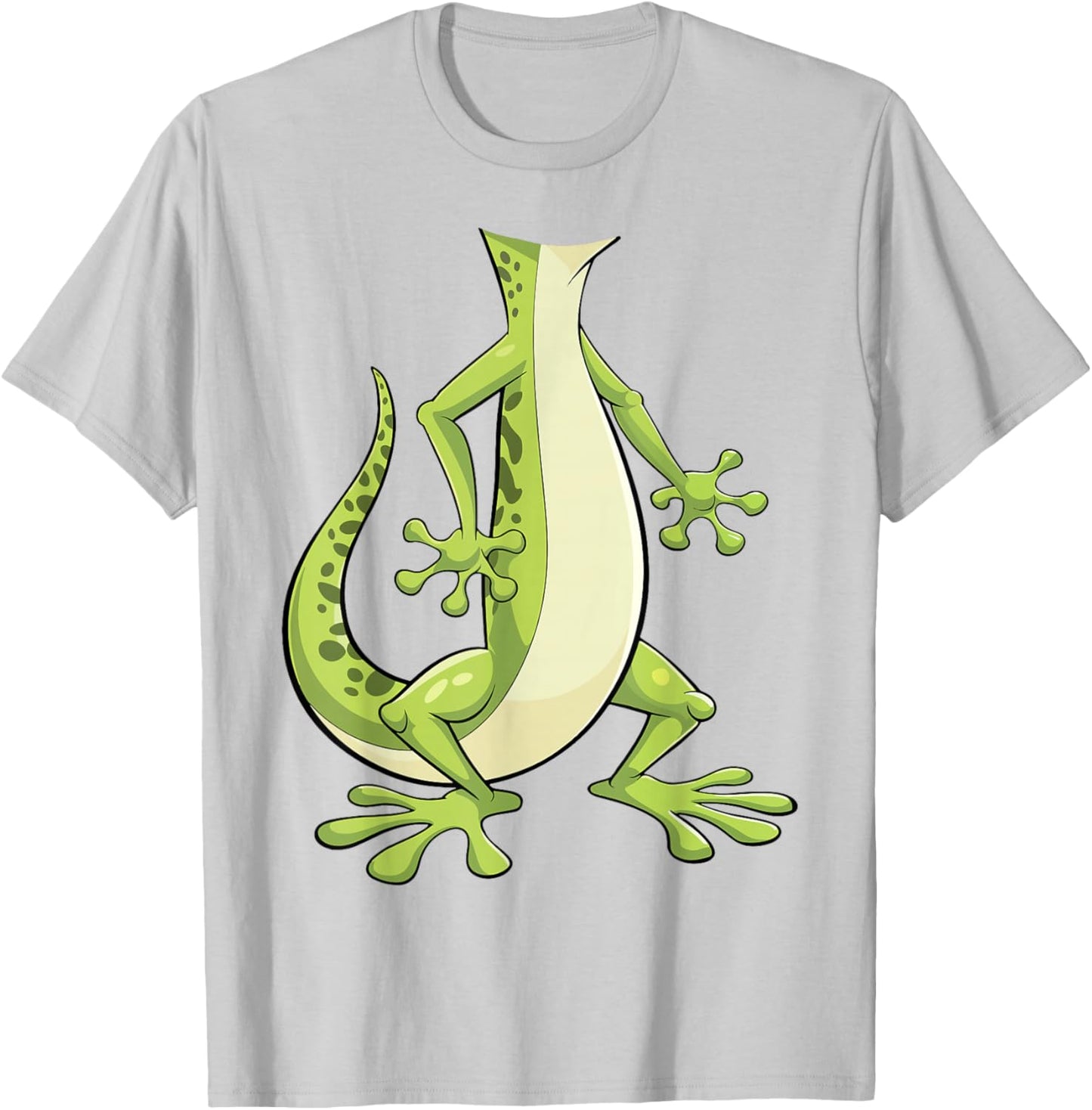 Gecko Shirt Adult Kids Men Women Green Lizard Costume T-Shirt - T-Shirt | Ash