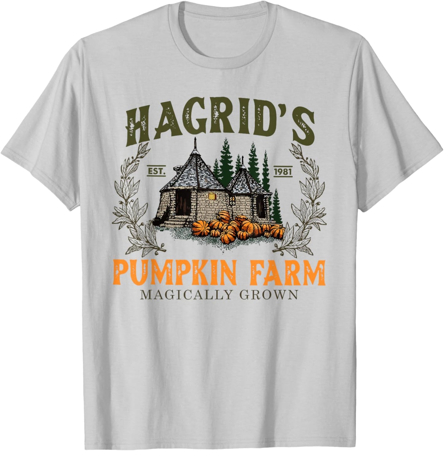 Hagrids Pumpkin Farm Magically Grown Halloween Spooky Season T-Shirt - T-Shirt | Ash