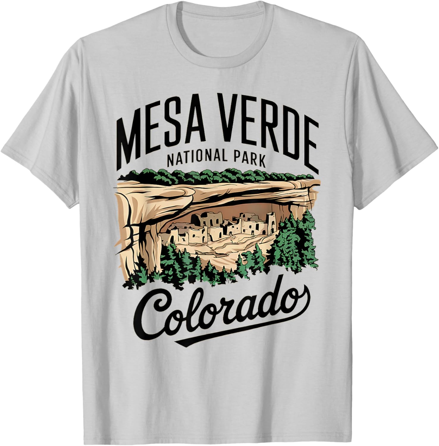 Explore Mesa Verde National Park Colorado T-Shirt - T-Shirt | Ash