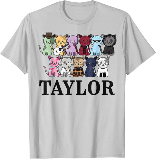 Taylor First Name I Love Taylor Girl Groovy 80'S Vintage T-Shirt - T-Shirt | Ash