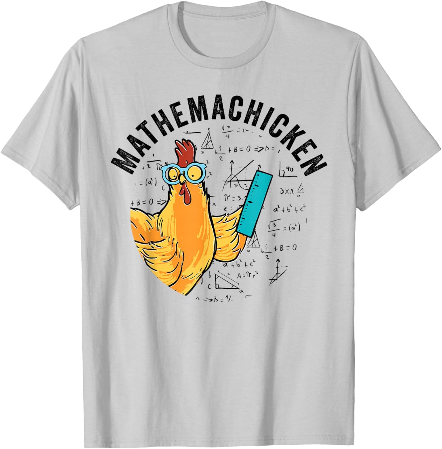 Mathemachicken Mathematics Chicken Lover Math Teacher Gift T-Shirt - T-Shirt | Ash