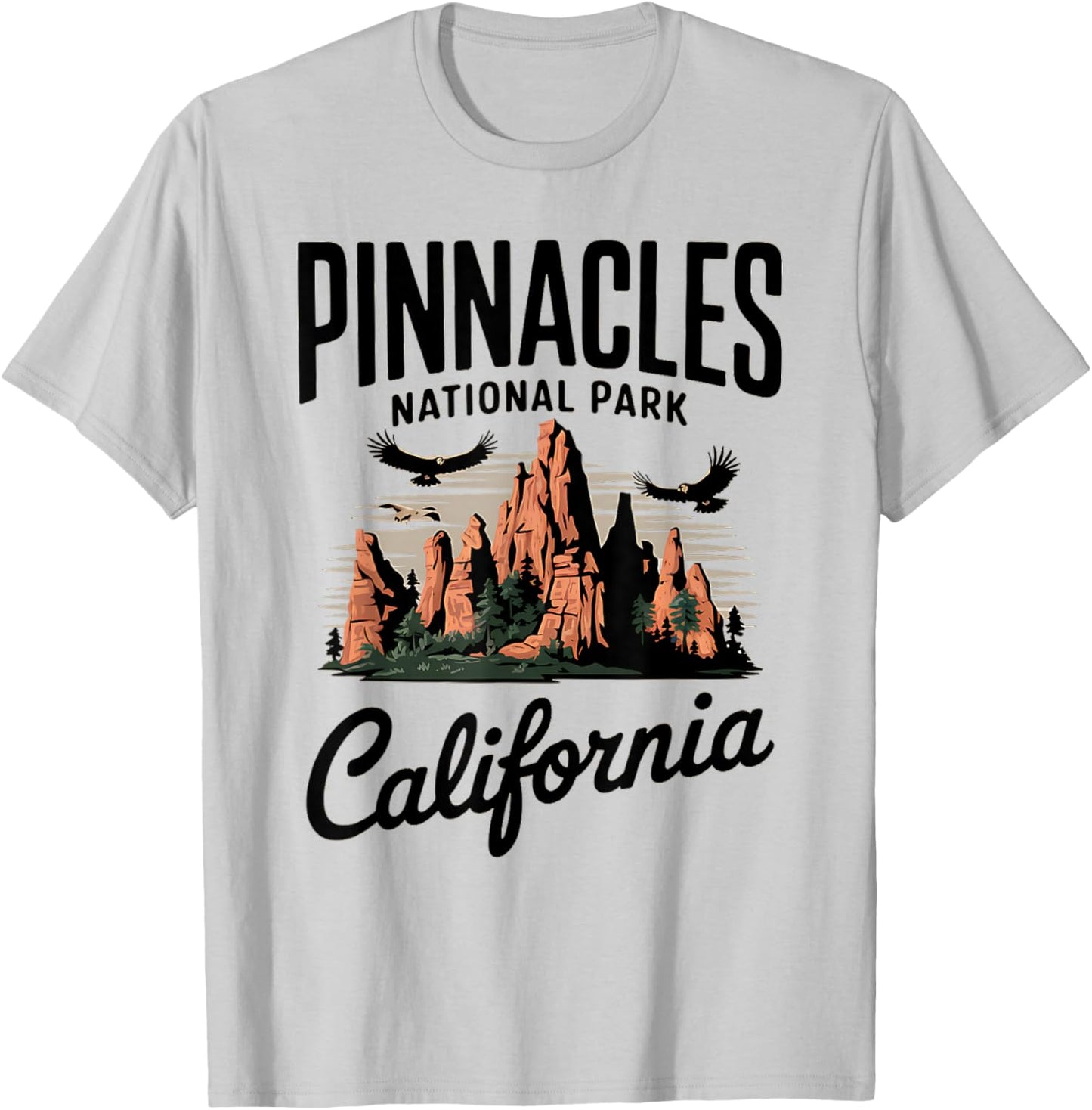 Pinnacles National Park California Adventure T-Shirt - T-Shirt | Ash