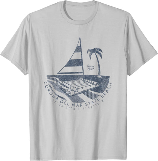 Corona Del Mar State Beach Vacation Souvenir Corona Del Mar T-Shirt - T-Shirt | Ash