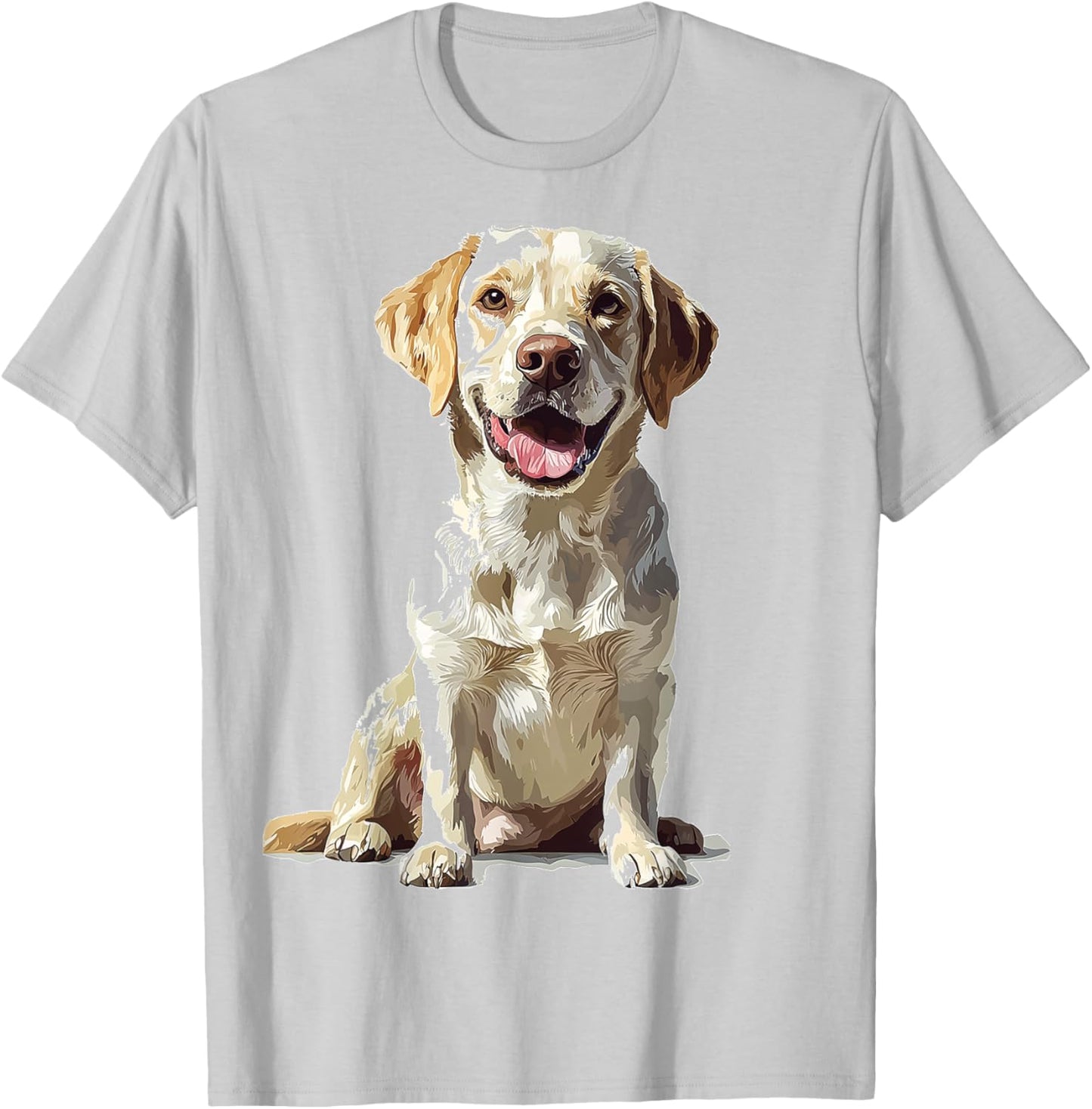 Labrador Retriever Dog Graphic Pet Art Labrador Retriever T-Shirt - T-Shirt | Ash
