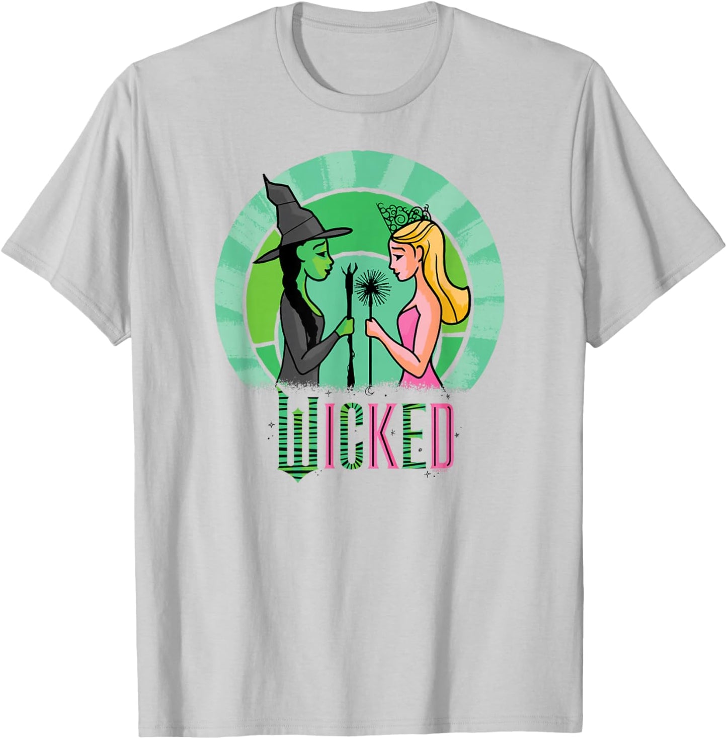 Wicked Glinda & Elphaba Sketched T-Shirt - T-Shirt | Ash