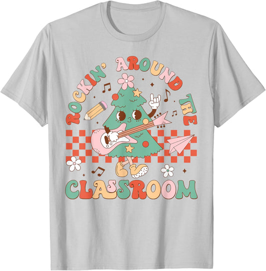 Rockin Around The Classroom T-Shirt - T-Shirt | Ash
