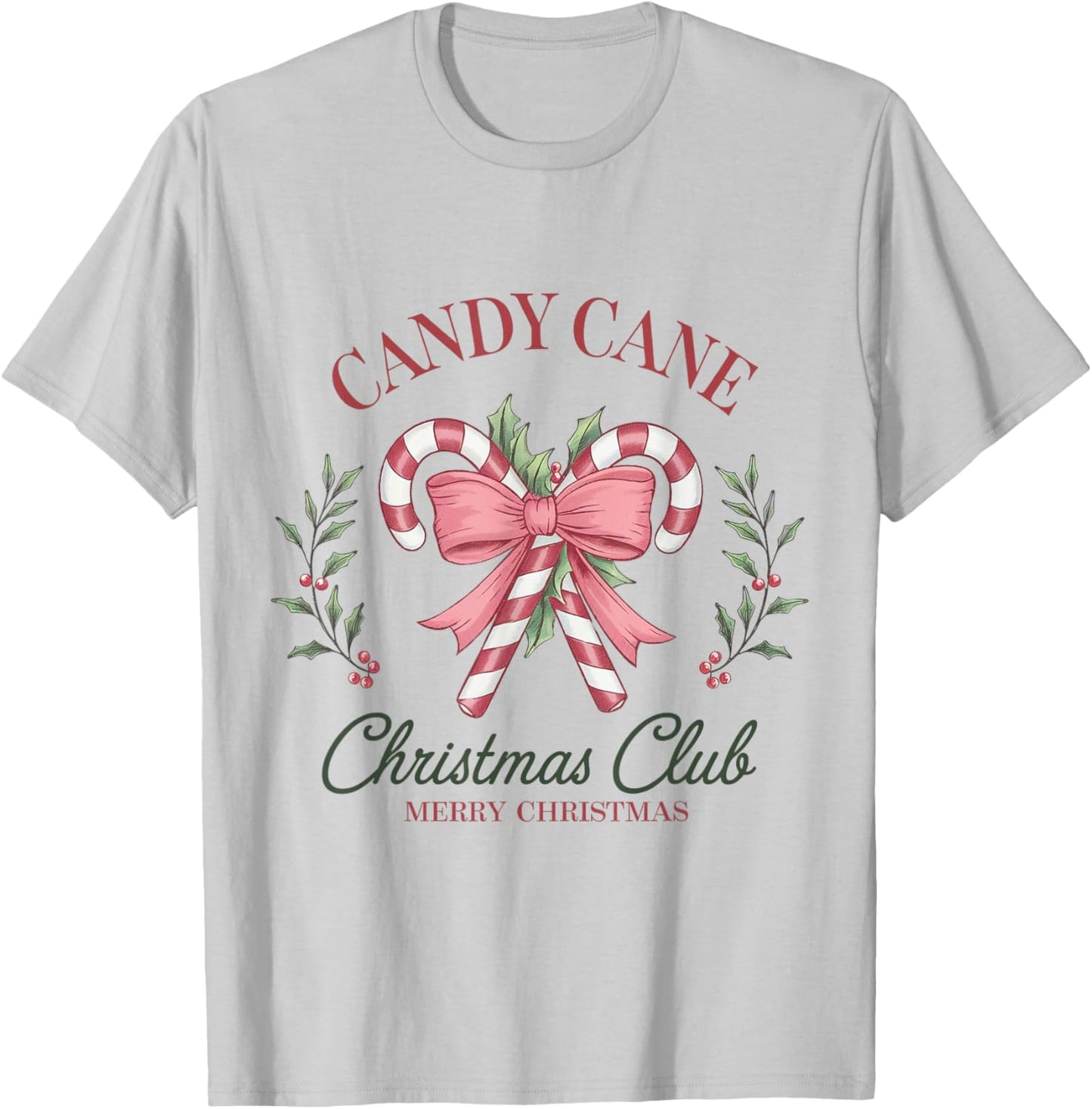 Candy Cane Christmas Holiday Season Xmas T-Shirt - T-Shirt | Ash