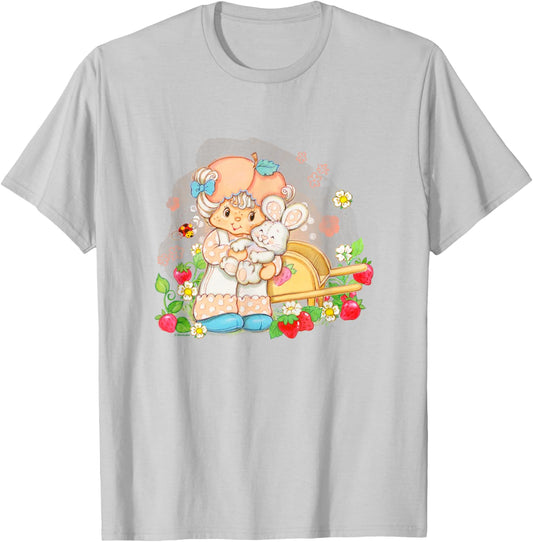 Strawberry Shortcake Apricot An Hopsalot Hug Cute Big Logo T-Shirt - T-Shirt | Ash