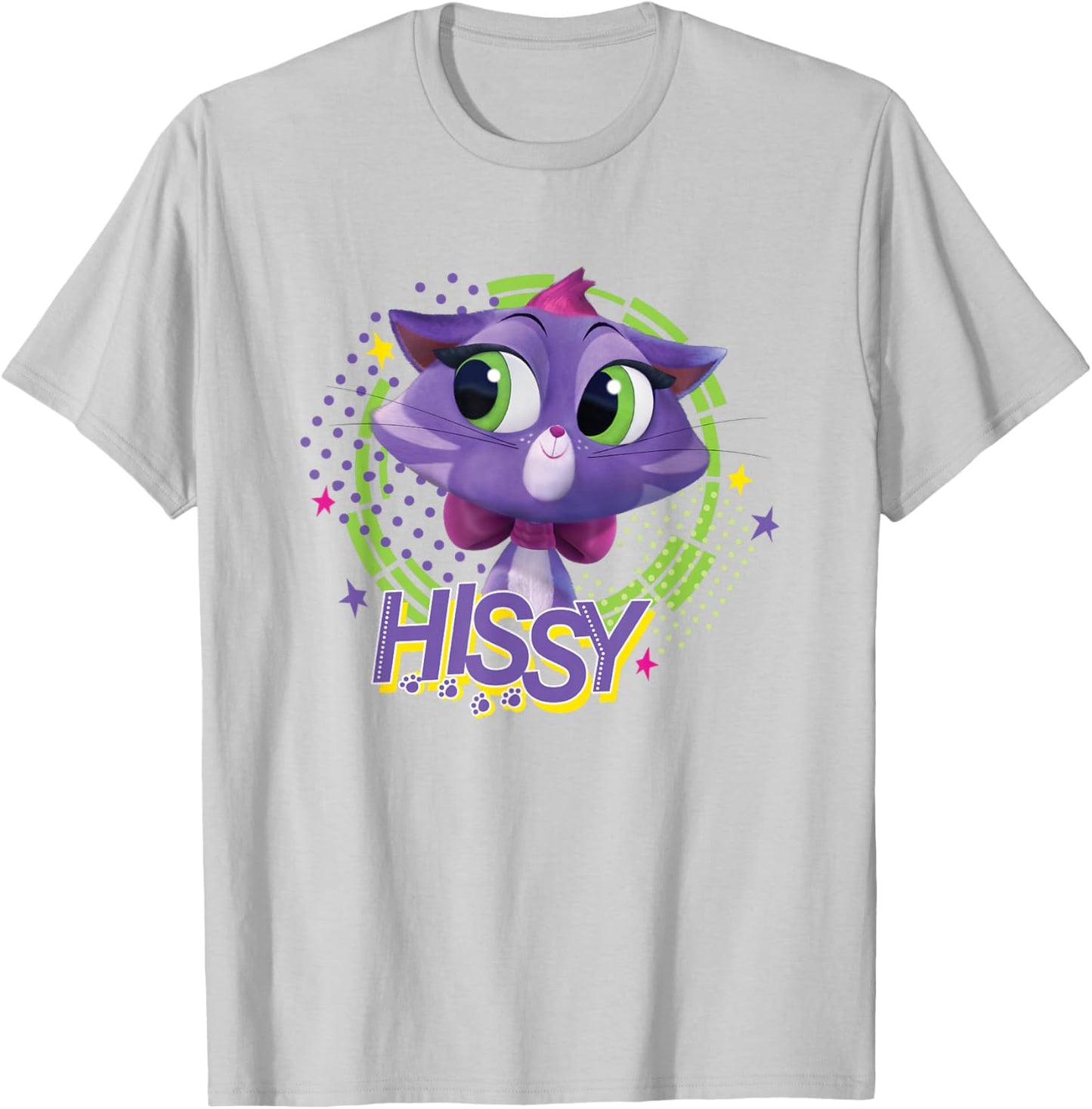 Disney Puppy Dog Pals Cute Happy Hissy Cat Chest portrait T-Shirt - T-Shirt | Ash