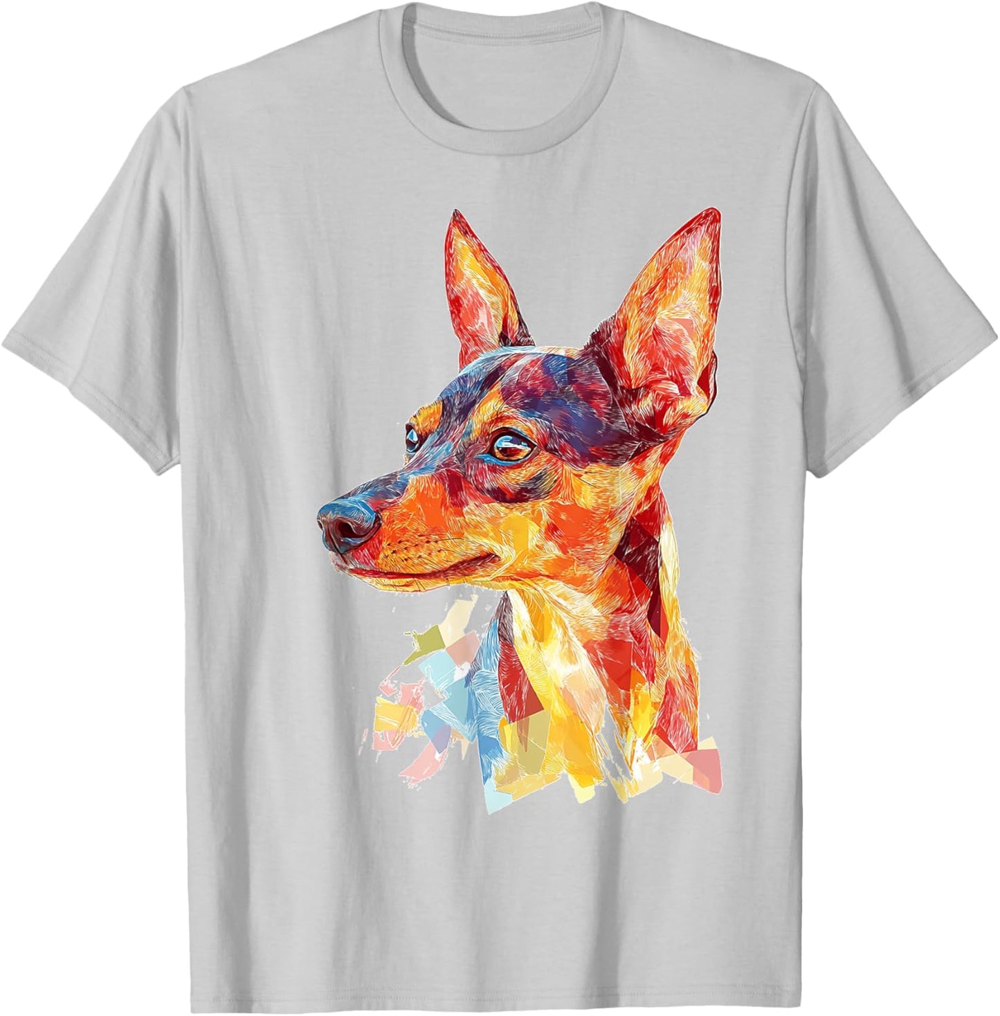 Miniature Pinscher Dog Pet Colorful Miniature Pinscher Women Kids T-Shirt - T-Shirt | Ash