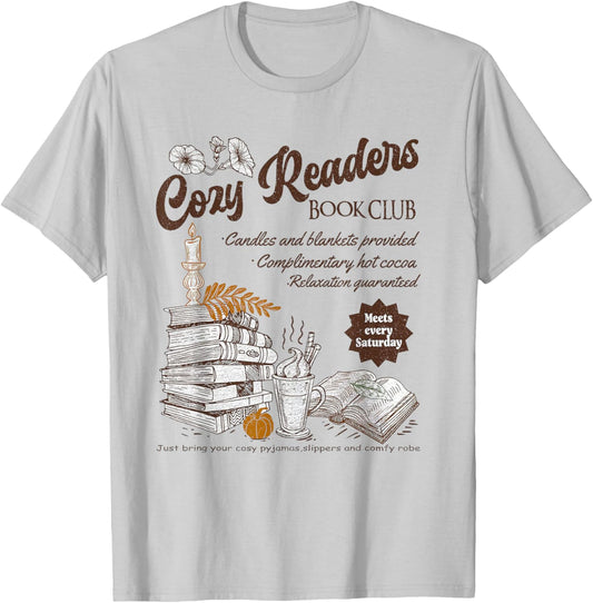 Cozy Readers Book Club Cozy Girl Book Club T-Shirt - T-Shirt | Ash
