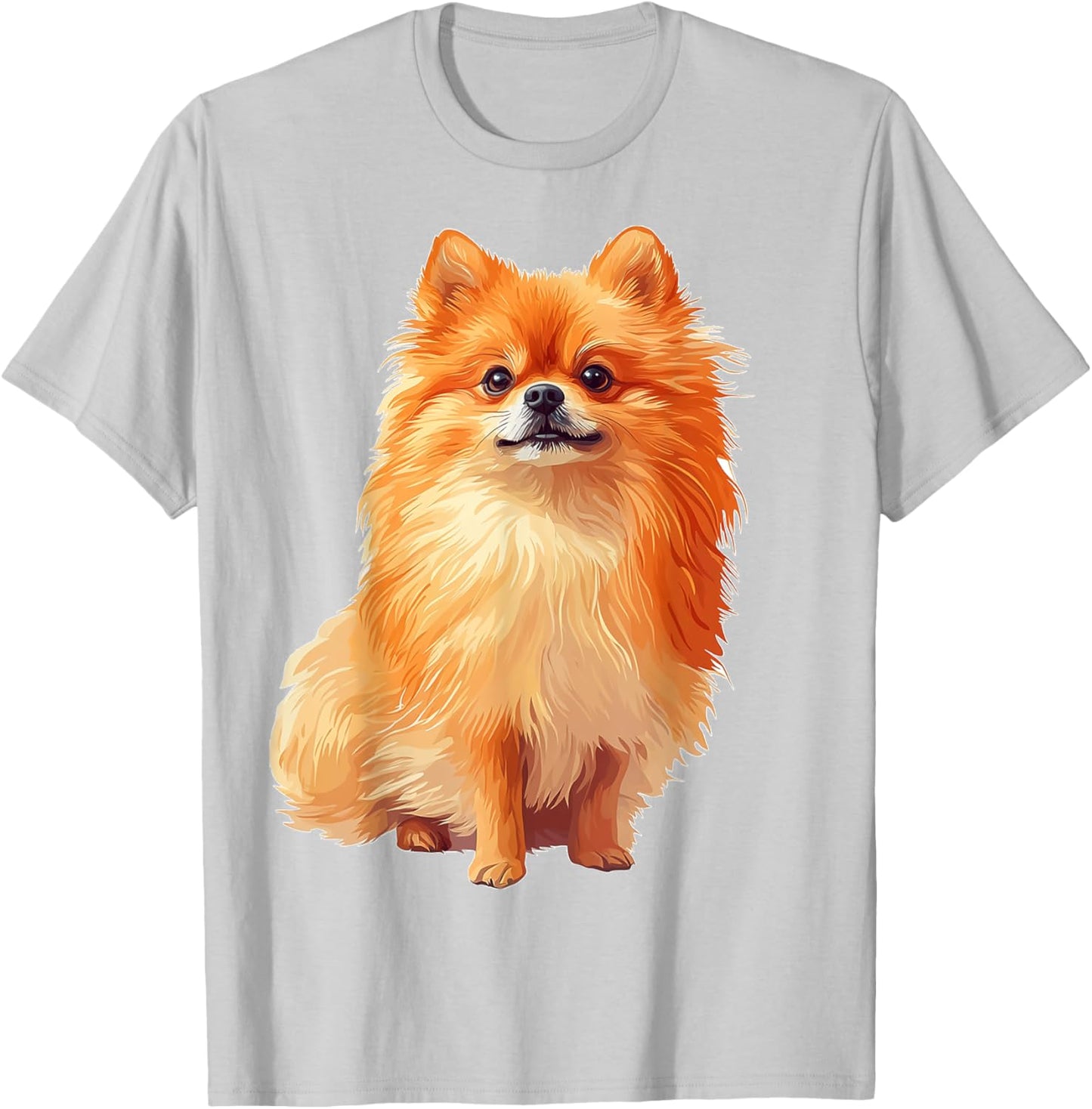Pomeranian Dog Motif Pet Artwork Pomeranian Women Kids T-Shirt - T-Shirt | Ash