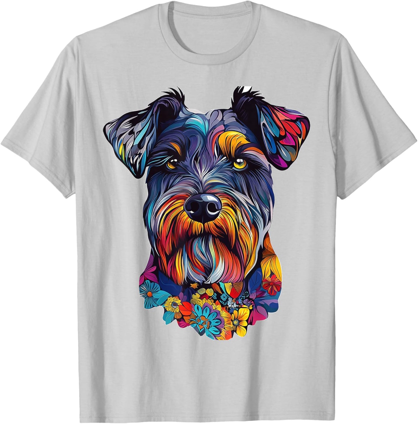 Bouvier Des Flandres Dog Motif Pet Art T-Shirt - T-Shirt | Ash