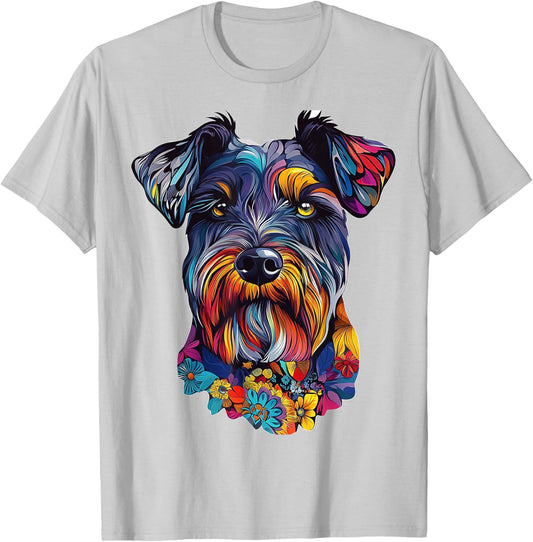 Bouvier Des Flandres Dog Motif Pet Art T-Shirt - T-Shirt | Ash