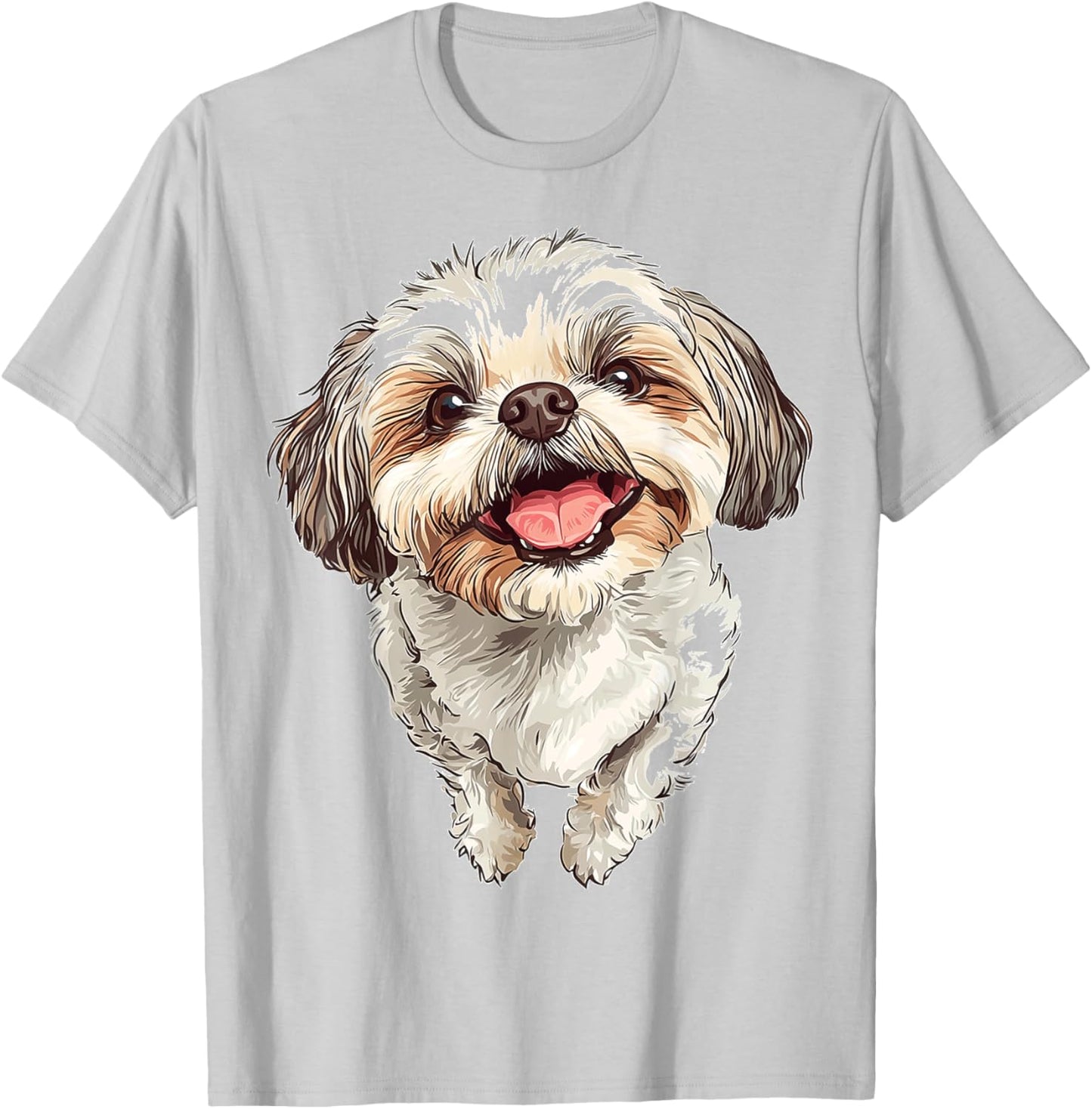 Shih Tzu Dog Graphic Pet Artwork Shih Tzu Men Women Kids T-Shirt - T-Shirt | Ash