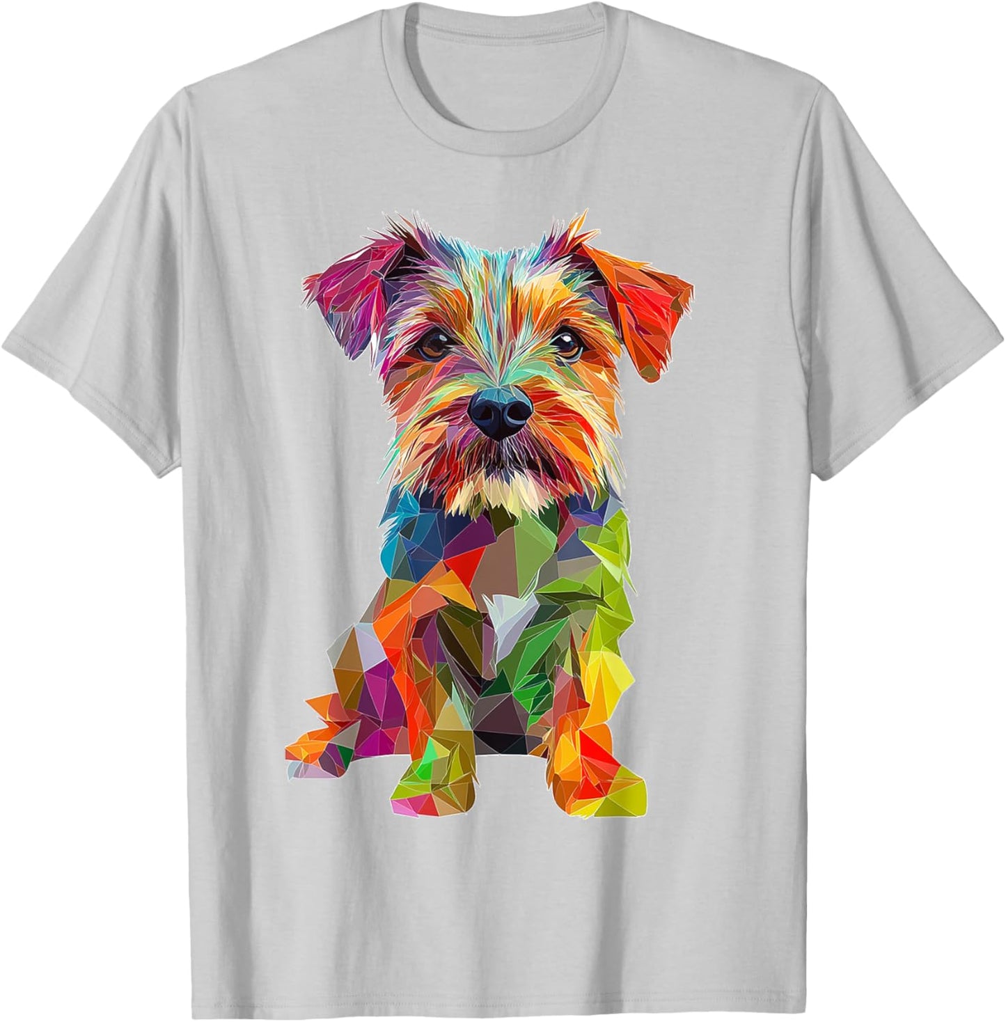 Norfolk Terrier Dog Pet Artwork Colorful Norfolk Terrier Men Women Kids T-Shirt - T-Shirt | Ash