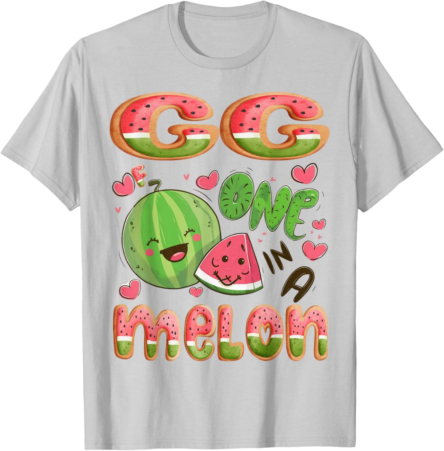 GG Of One In A Melon 1St Birthday Watermelon Bday Party T-Shirt - T-Shirt | Ash