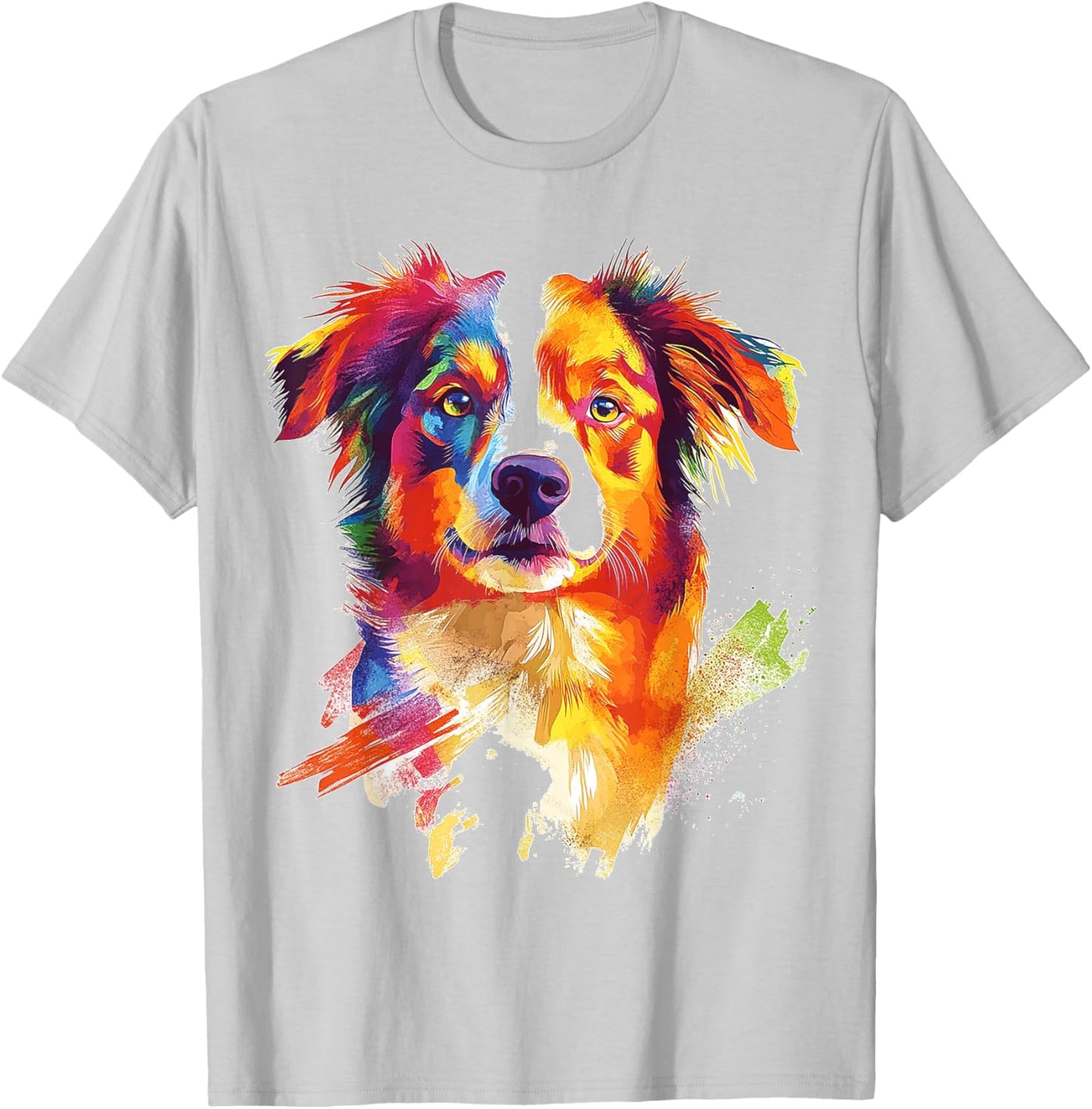 Nova Scotia Duck Tolling Retriever Dog Motif Pet Colorful Men Women Kids T-Shirt - T-Shirt | Ash