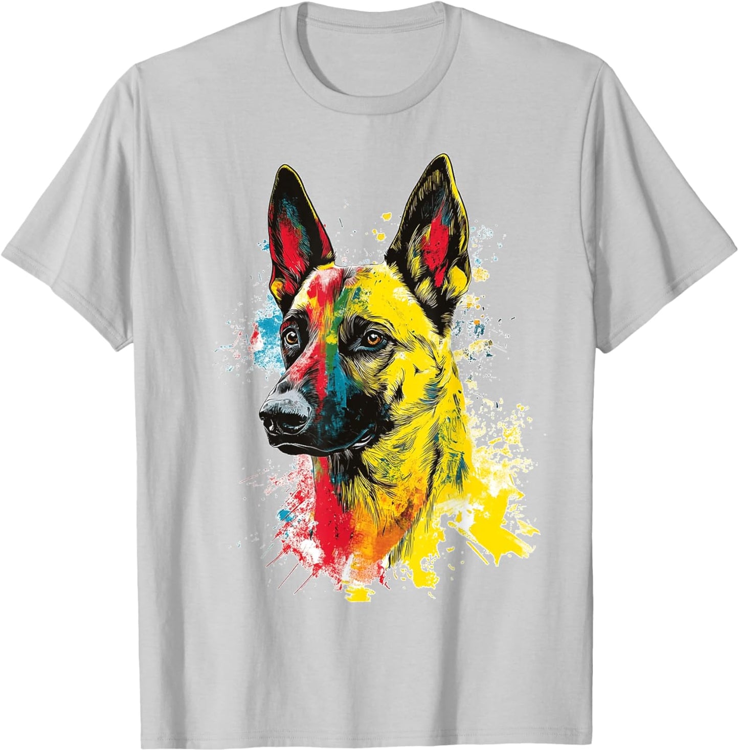Belgian Malinois Dog Graphic Pet Art Belgian Malinois Women Kids T-Shirt - T-Shirt | Ash