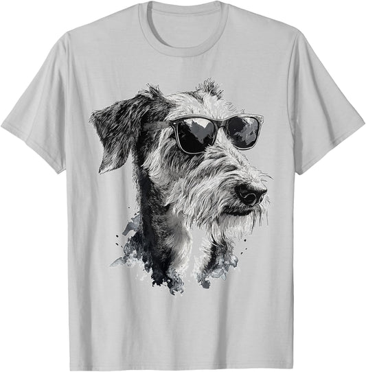Irish Wolfhound Dog Pet Artwork Sunglasses Irish Wolfhound Women Kids T-Shirt - T-Shirt | Ash