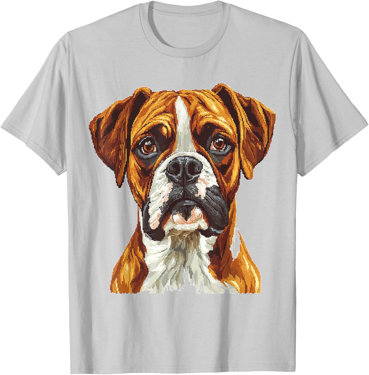 Boxer Dog Motif Pet Art Boxer T-Shirt - T-Shirt | Ash
