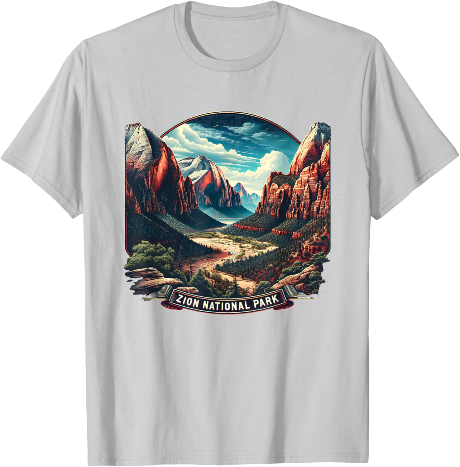 Zion National Park T-Shirt - T-Shirt | Ash