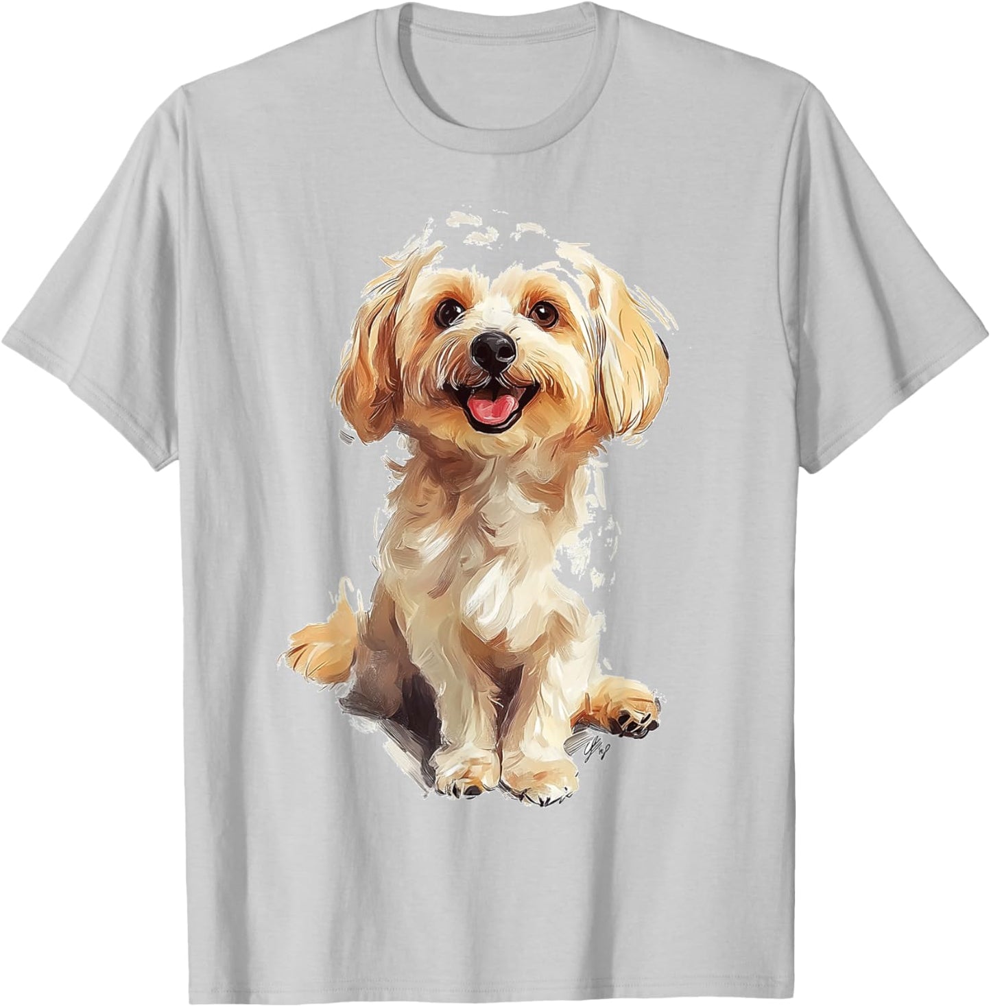 Maltipoo Dog Motif Pet Art Maltipoo T-Shirt - T-Shirt | Ash