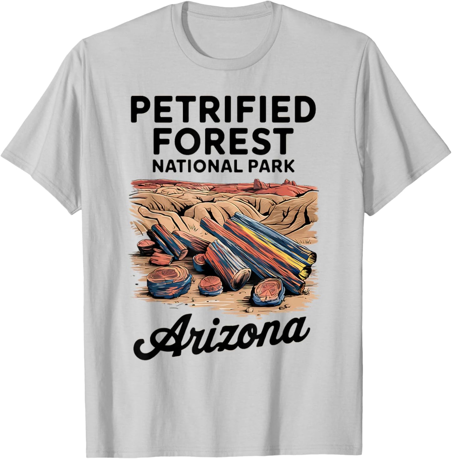 Explore the Beauty of Petrified Forest National Park Arizona T-Shirt - T-Shirt | Ash