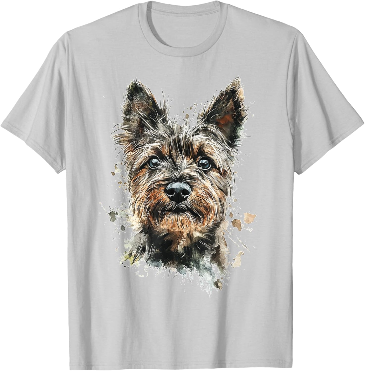 Cairn Terrier Dog Motif Pet Artwork Cairn Terrier Men Women Kids T-Shirt - T-Shirt | Ash