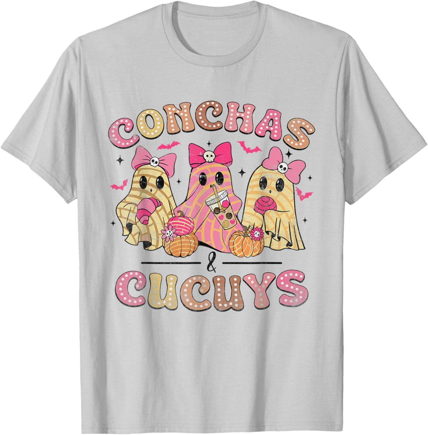 Pantasmas Conchas And Cucuys Mexican Halloween Costume T-Shirt - T-Shirt | Ash