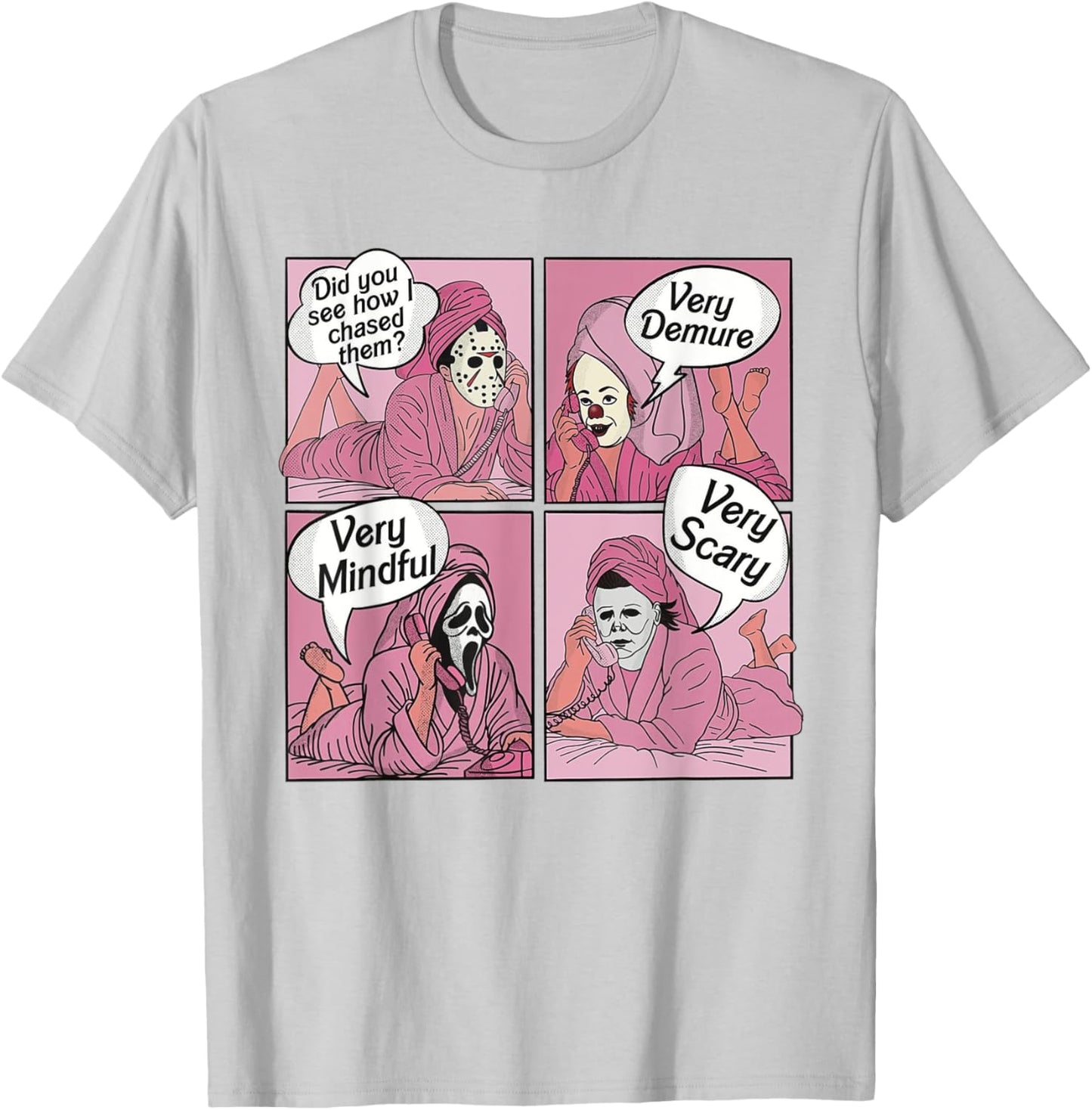 Very demure Cute Ghost Halloween Humorous saying fall T-Shirt - T-Shirt | Ash