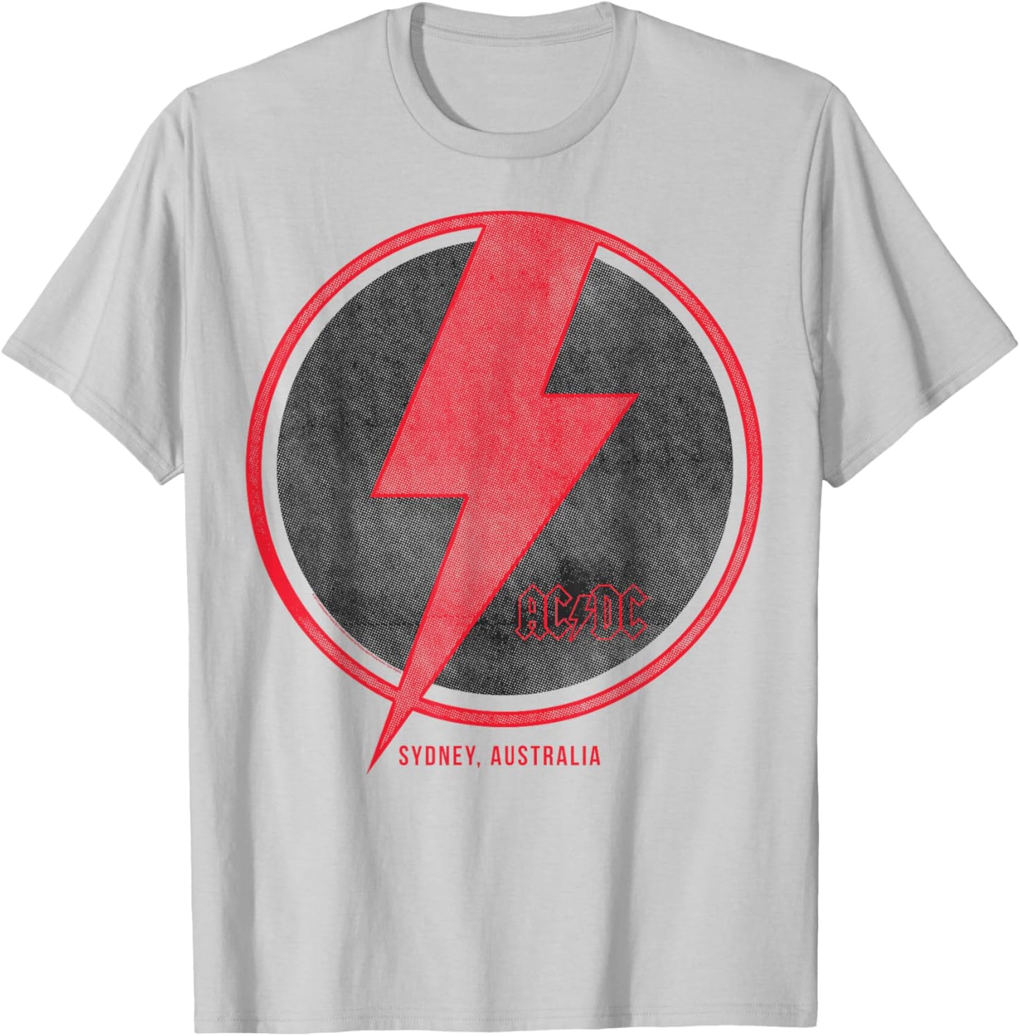 AC/DC - Lightning Bolt - -Adults, -Kids - Grey - Small - Short Sleeve - Classic Fit - Official Collection T-Shirt - T-Shirt | Ash