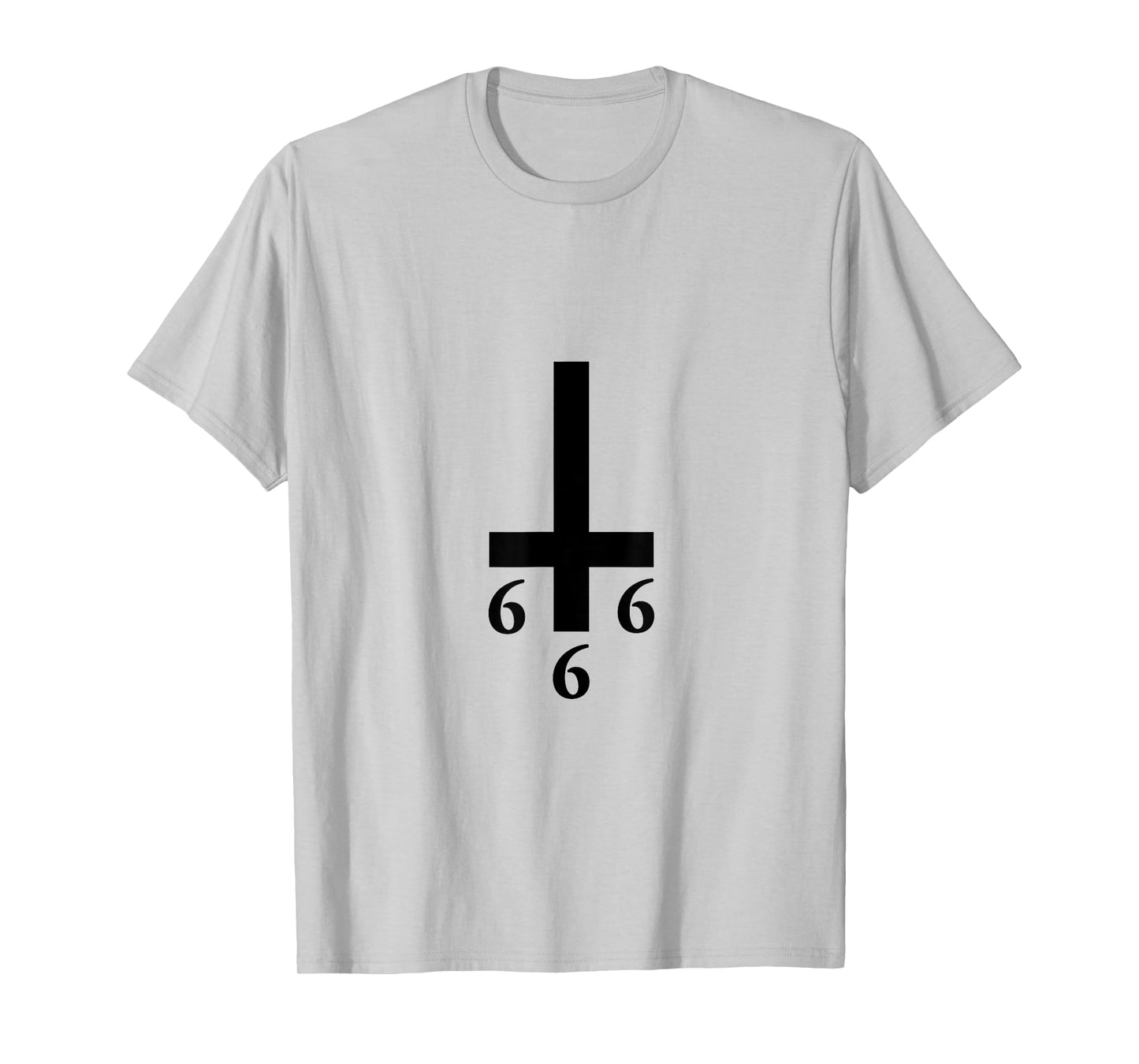 Inverted Cross 666 Upside Down Satan Antichrist Atheist T-Shirt