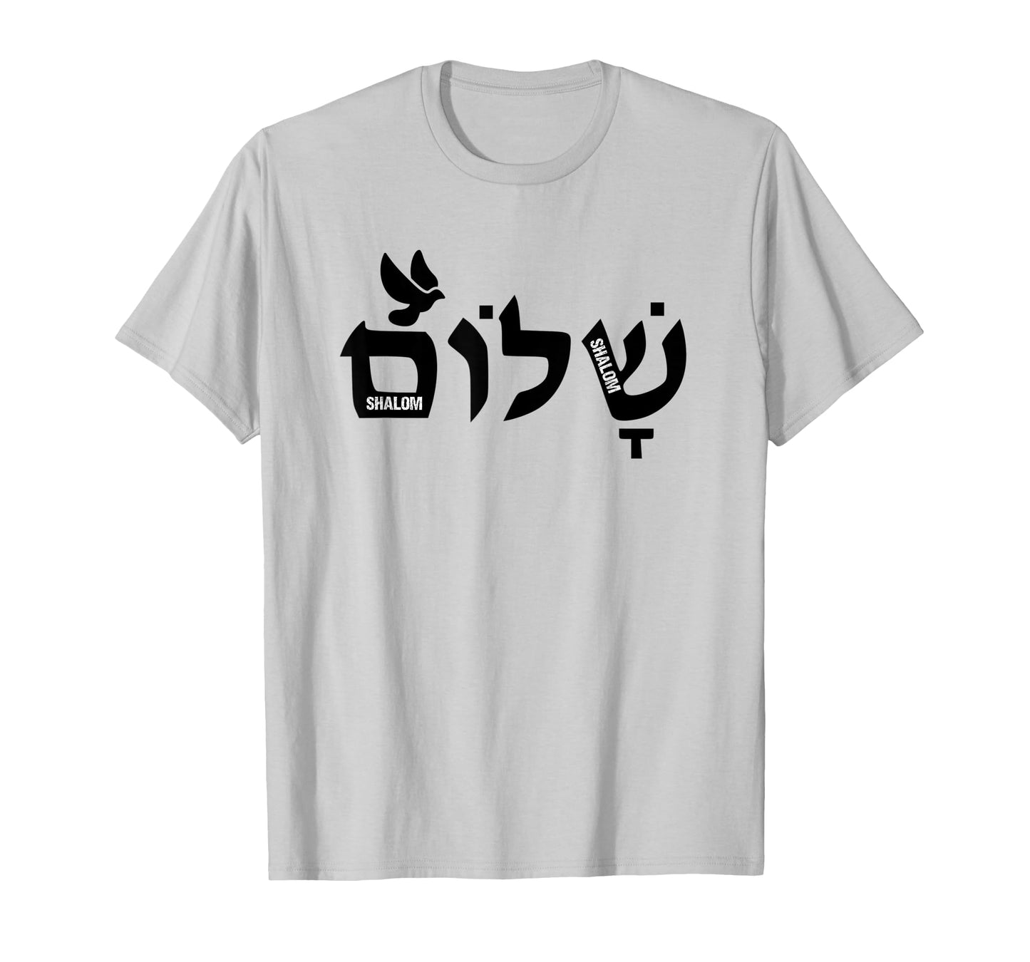 Shalom Hebrew Letters - Dove Of Peace Christian Jewish T-Shirt