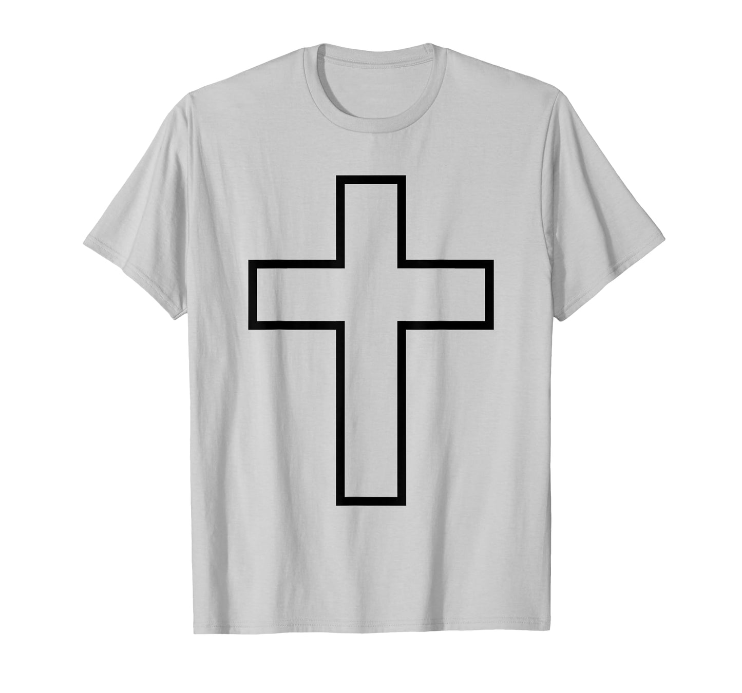 Black Cross Symbol Silhouette Outfit Sacred God Design Cross T-Shirt