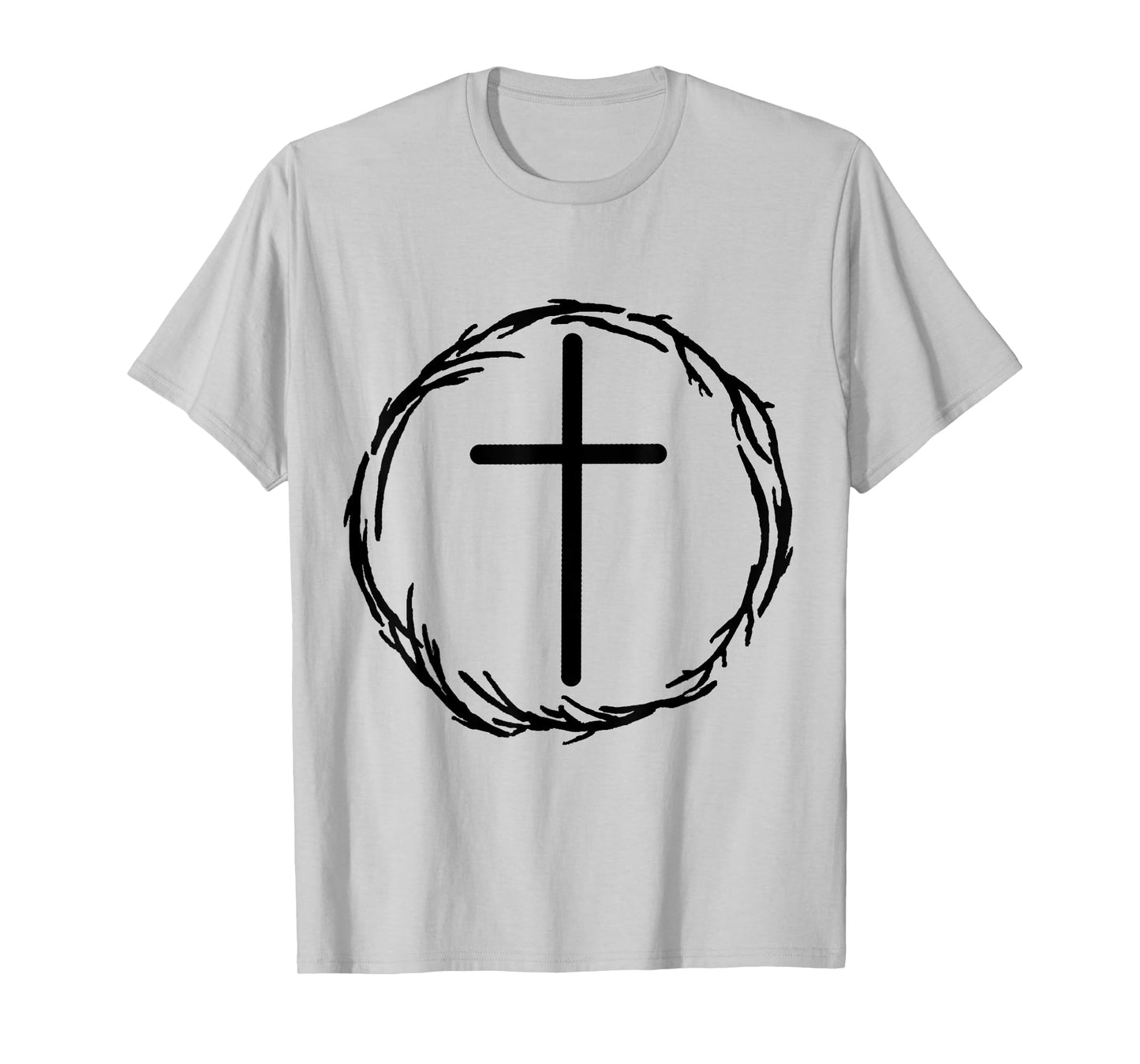 Cross and Crown of Thorns Christian Faith Bible Jesus Christ T-Shirt