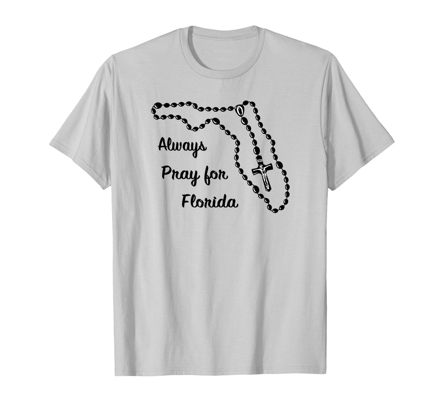 Florida State Map Catholic Rosary T-Shirt