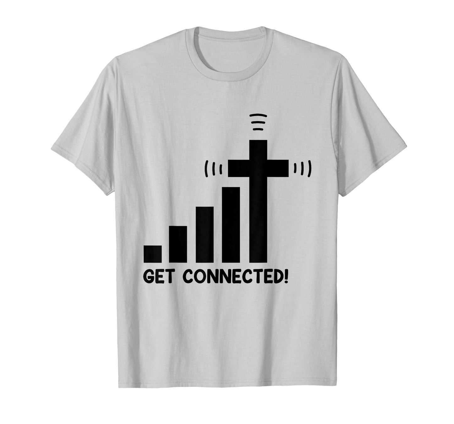 Funny Get Connected Jesus Christ Christian Faith in God Mens T-Shirt